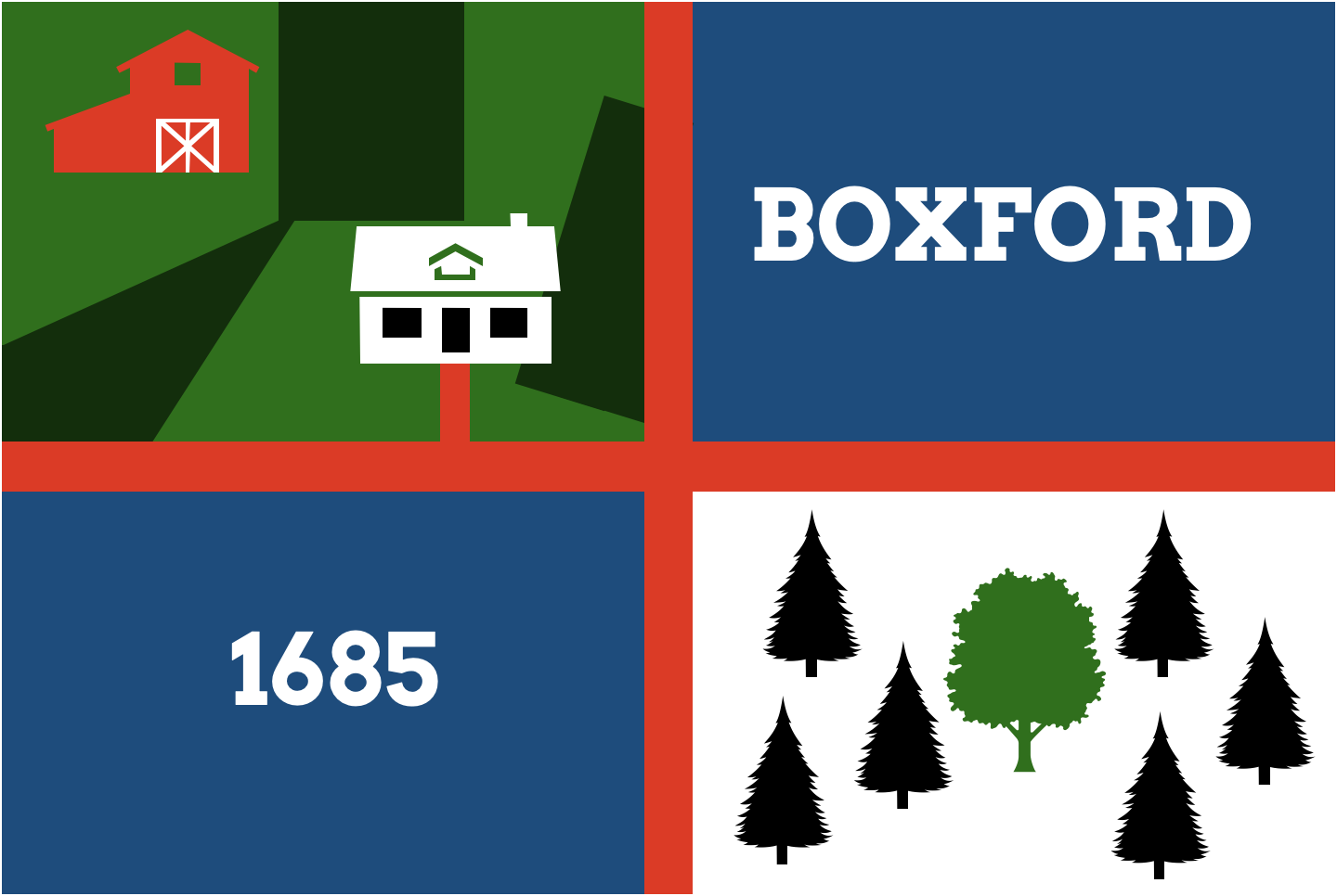Flag of Boxford MA